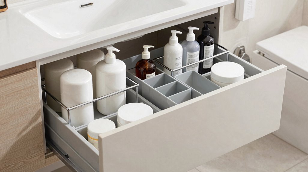 slim depth pull out under sink organizers