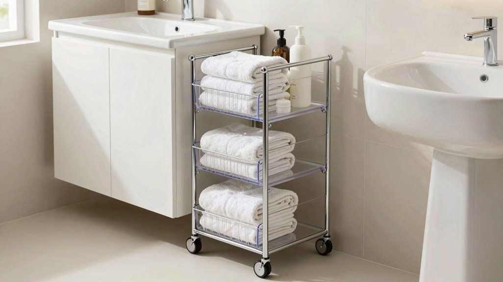 slim mobile slim rolling cart