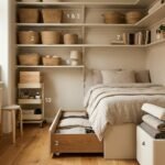 small space fabric storage ideas