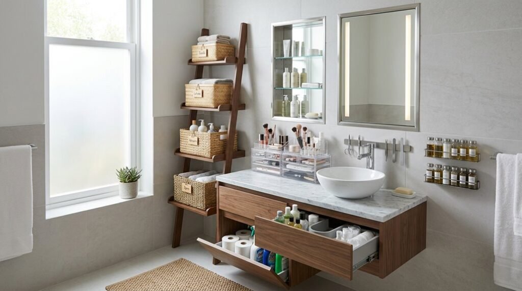 smart bathroom storage ideas for space saving