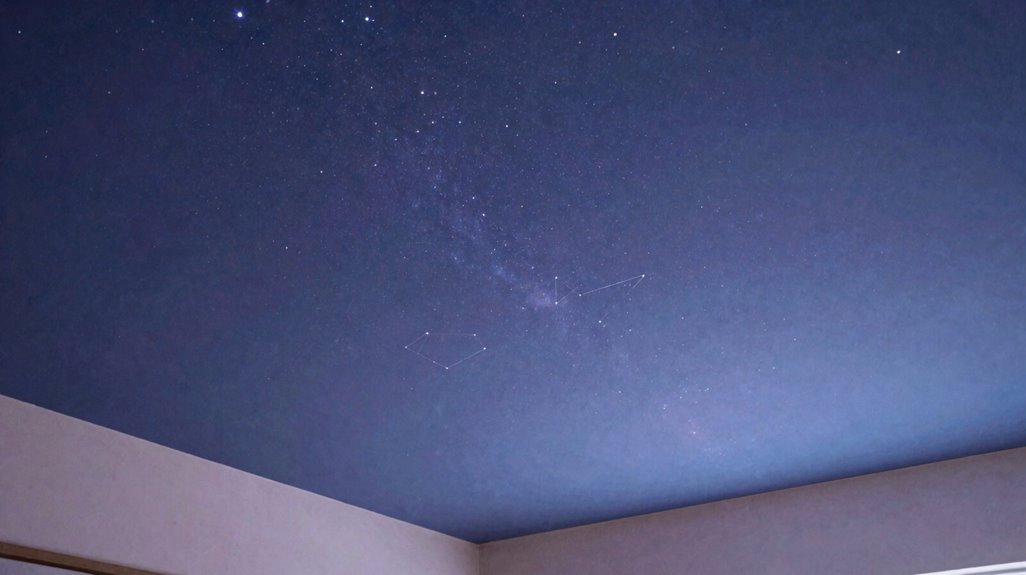 starry ceiling mural for bedroom ambience