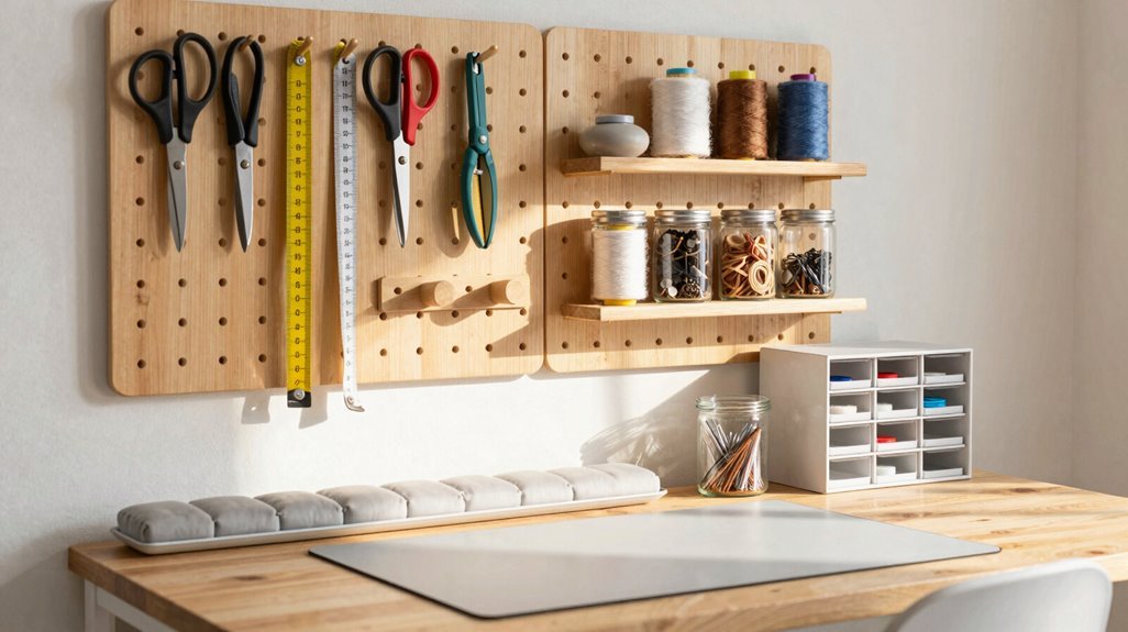 5 Steps to Organize Your Sewing Room 4 strategically accessible daily use tools
