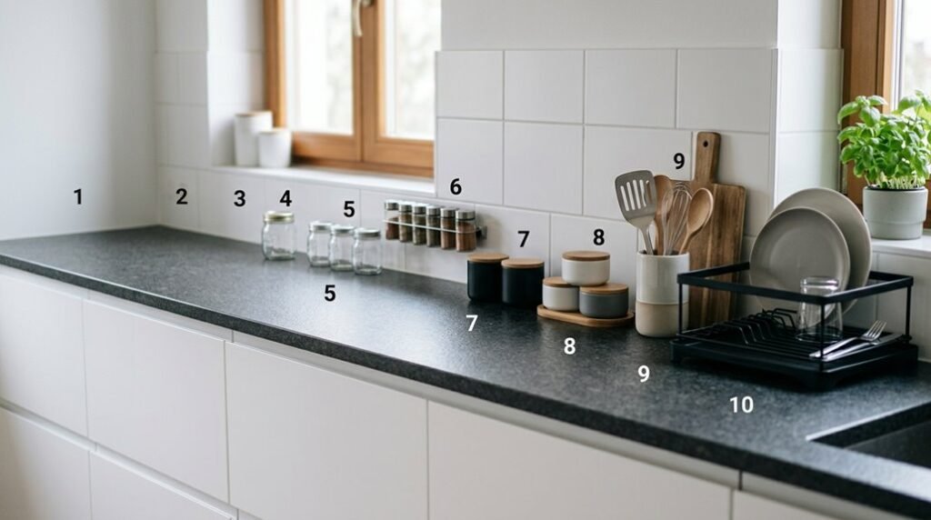 ten steps to tidy counters