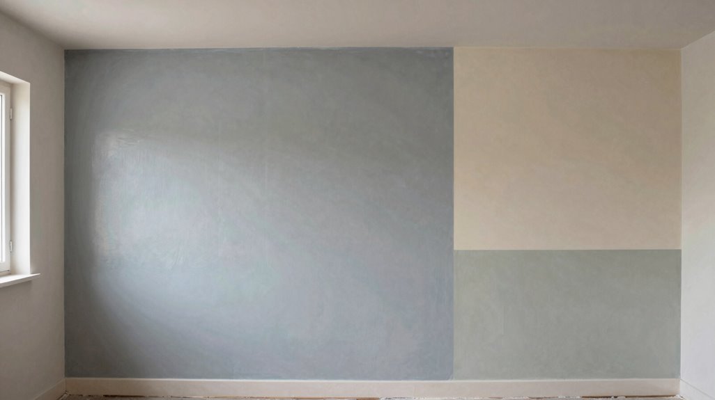 10 Good Basement Paint Colors to Brighten Your Space 3 testing basement paint under real lights