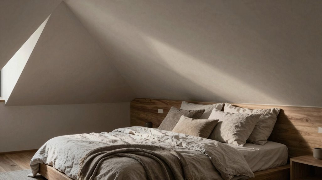 10 Expert Tips for Sloped Ceiling Bedroom Mastery 10 textiles soften sloped ceilings