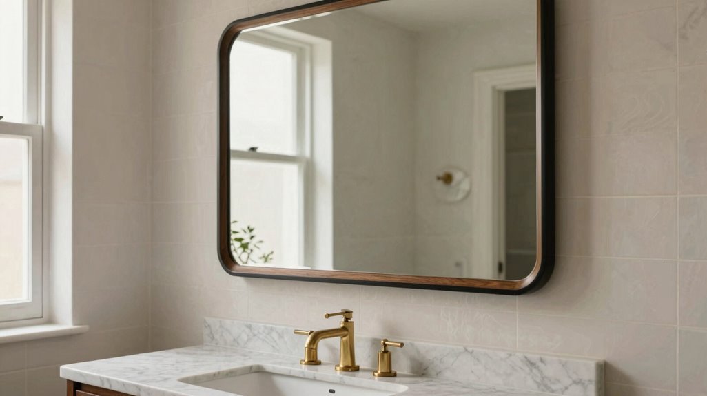 20 Stunning Bathroom Mirror Ideas to Elevate Your Space 17 thick framed mirrors create presence