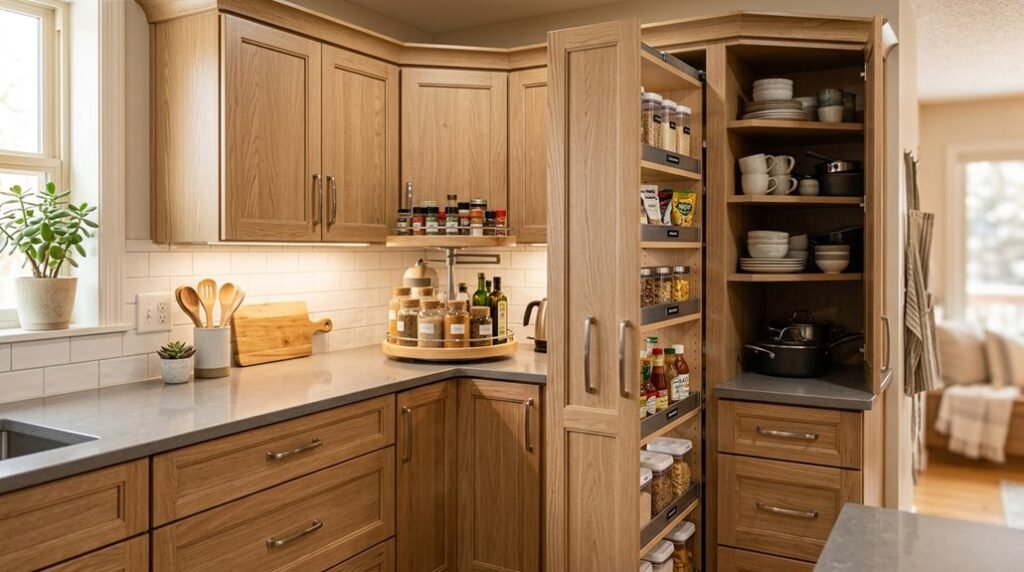 three corner cabinet ideas maximize space