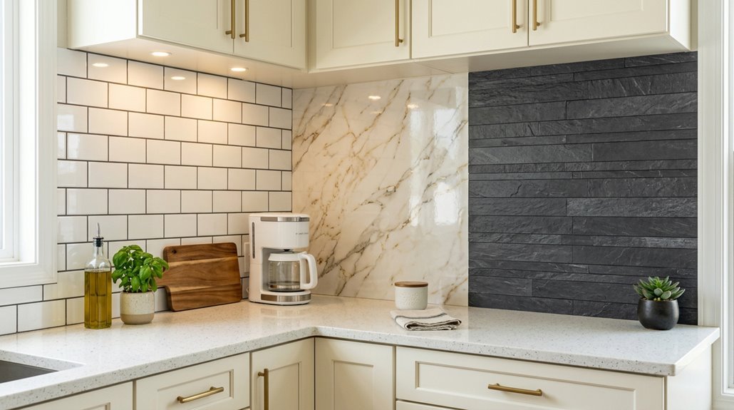 three peel and stick backsplash ideas