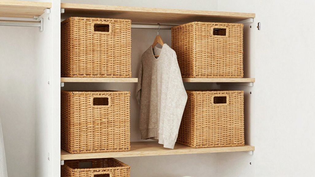 5 IKEA Closet Ideas for Affordable Organization Solutions Under $50 3 three shelf closet basket system
