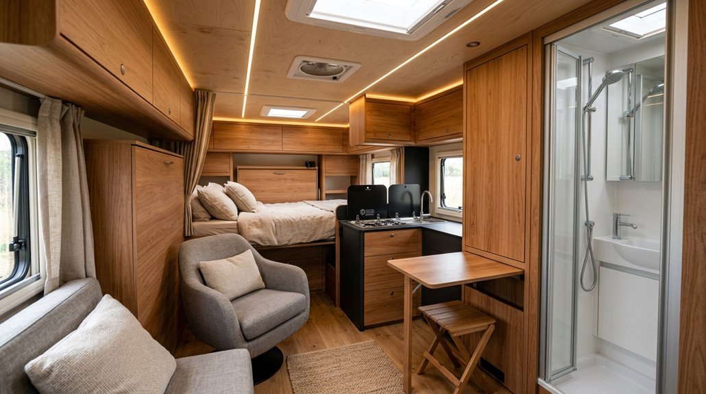 three space saving camper layouts