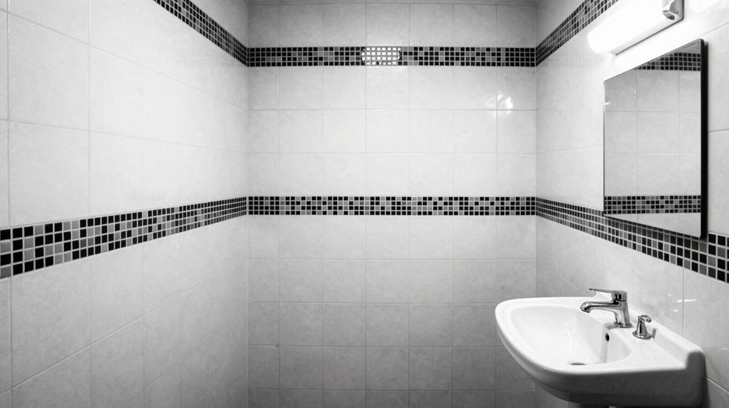 tile scale shapes bathroom perception