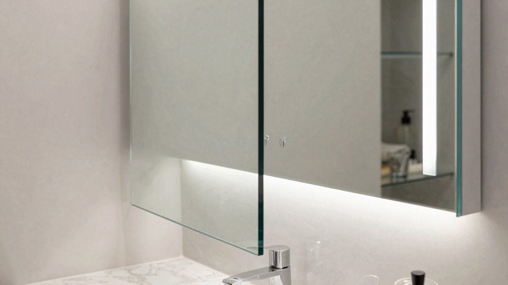 20 Stunning Bathroom Mirror Ideas to Elevate Your Space 9 touch open mirror cabinet storage solution