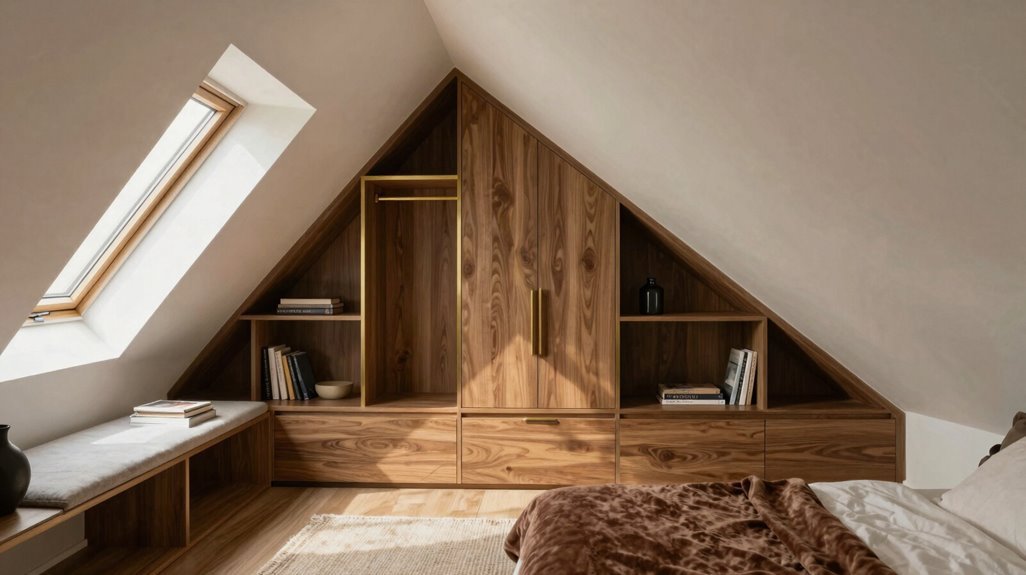 triangular nook storage with modular fills