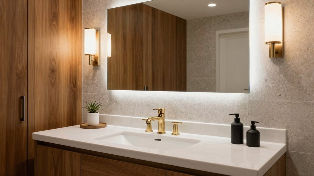 How to Decorate a Mid Century Modern Bathroom Complete Guide 8 unified metal tones and finishes