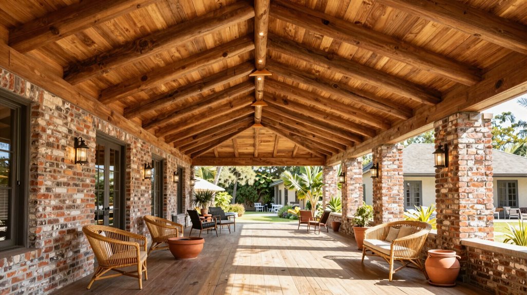 10 Porch Ceiling Ideas to Transform Your Outdoor Space 3 vaulted porch ceiling options and ventilation