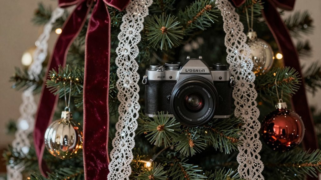 7 Vintage Christmas Tree Ideas for a Nostalgic Holiday 3 velvet ribbons with mercury glass