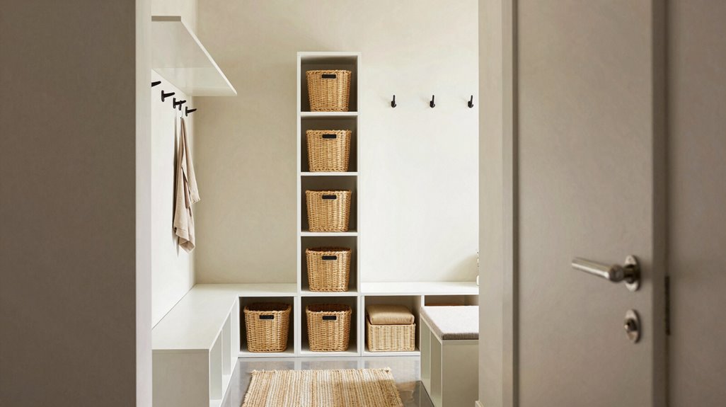 vertical kallax mudroom solution compact organized