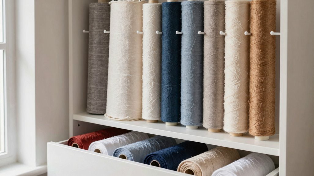 vertical roll fabric drawers
