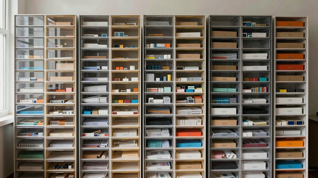 vertical stacking drawers maximize storage space