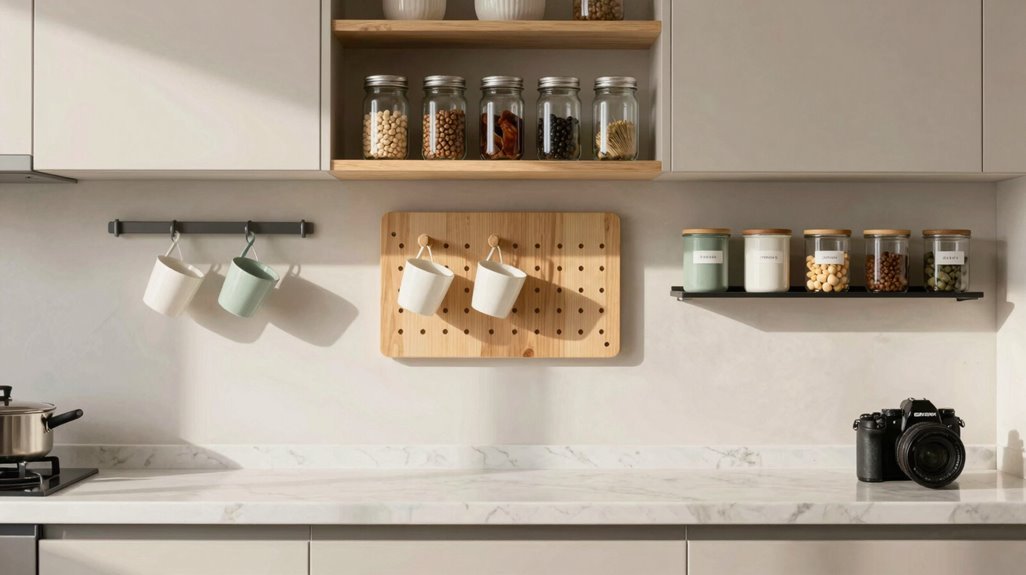 10 Steps to Organize Kitchen Counters 9 vertical storage above counters space planning