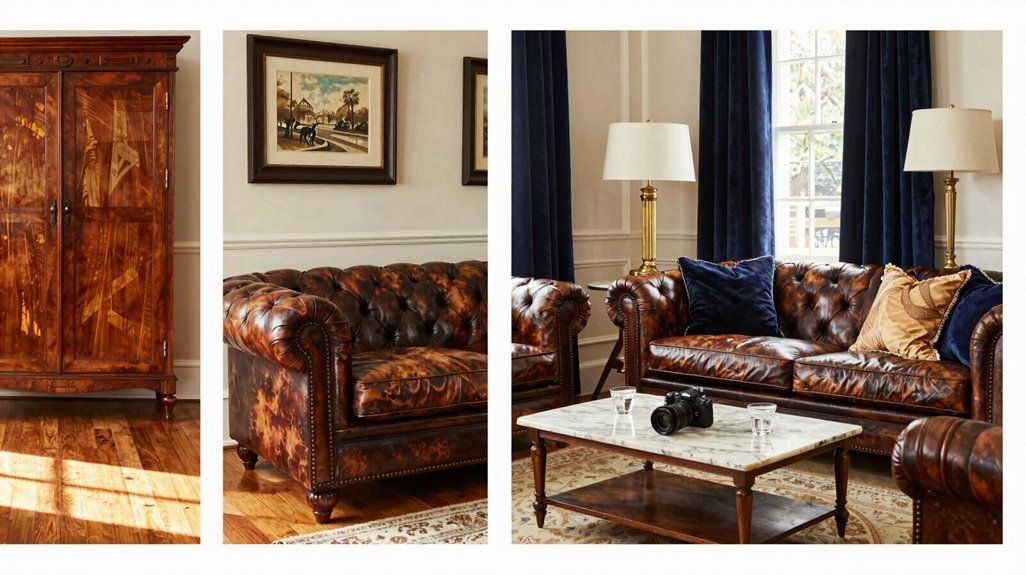 vintage heirloom inspired ralph lauren leaning vignettes