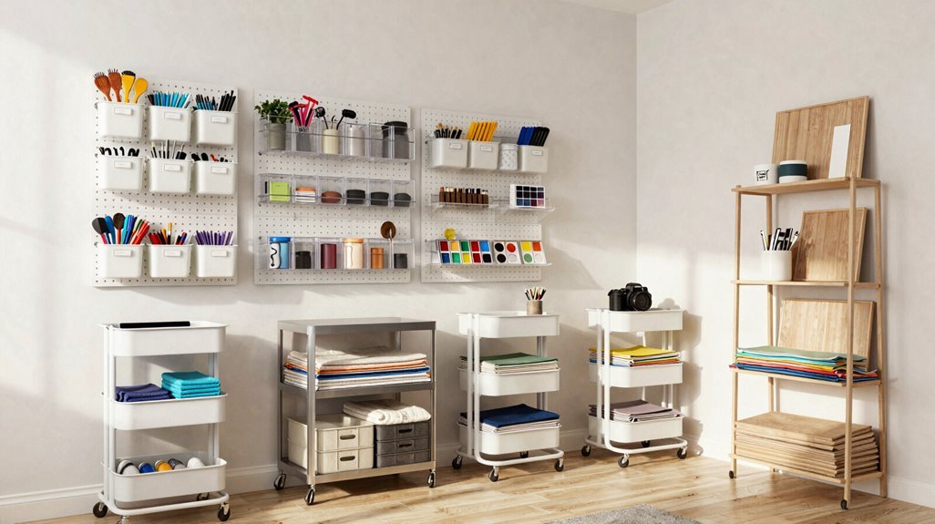 10 Hobby Room Design Ideas That Transform Empty Spaces Into Creative Havens 9 visible labeled organized craft storage
