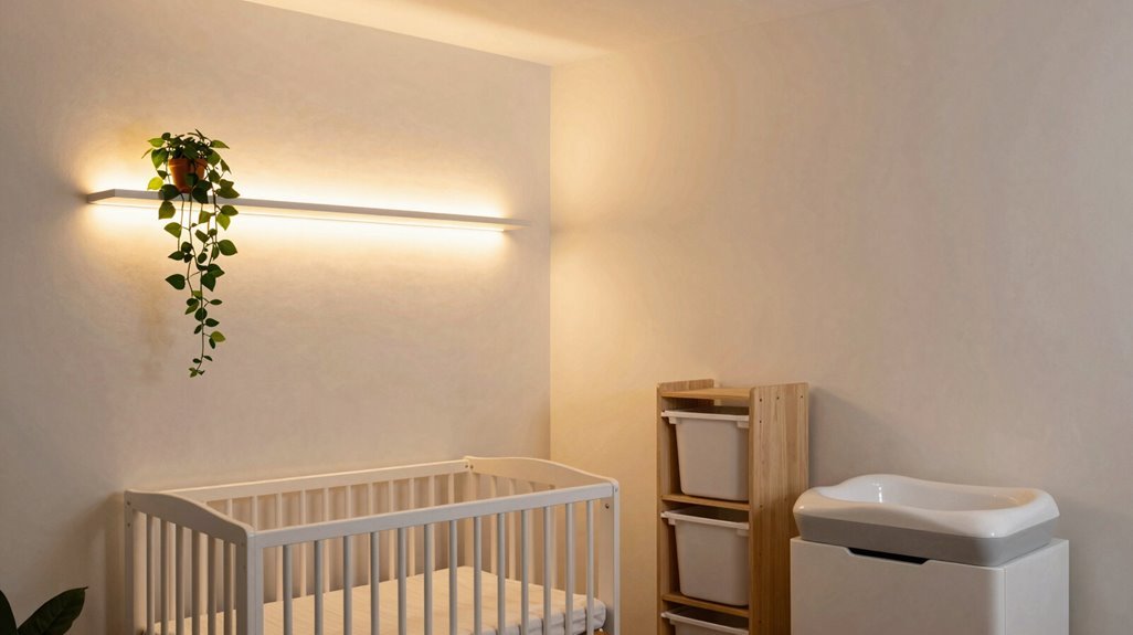 10 Small Nursery Ideas That Maximize Every Square Inch 8 wall mounted dimmable task lighting