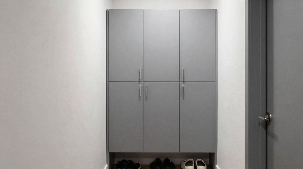 wall mounted trones shoe cabinets maximize vertical storage