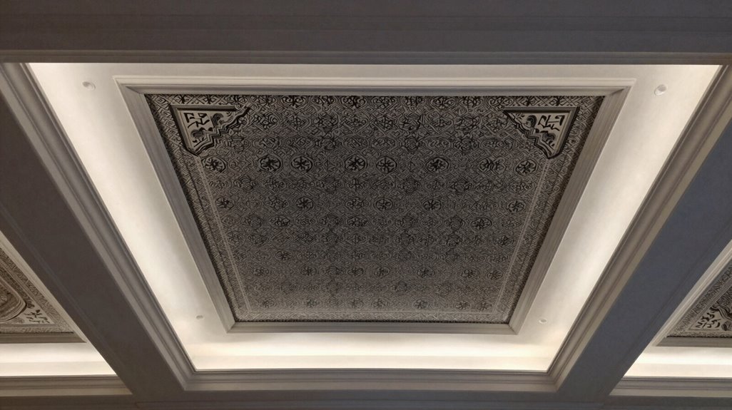 wallpaper stencils murals elevate ceilings