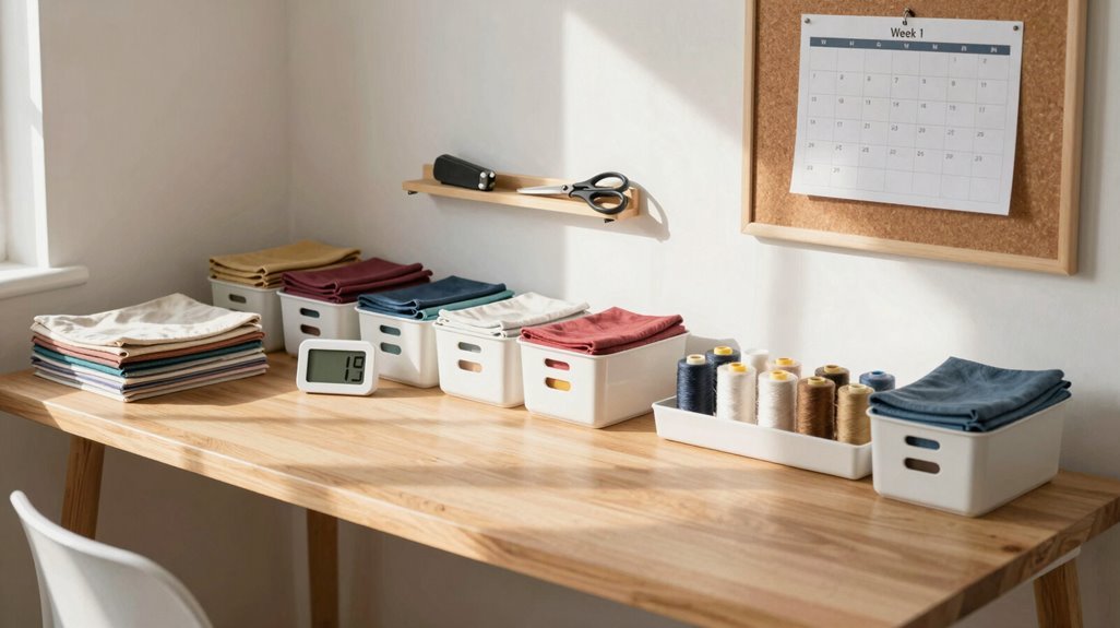 weekly sewing room reset protocol