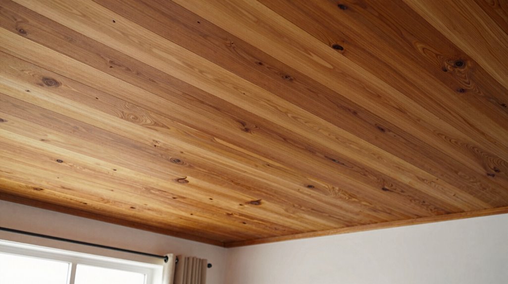 wood plank accent ceilings diy warmth