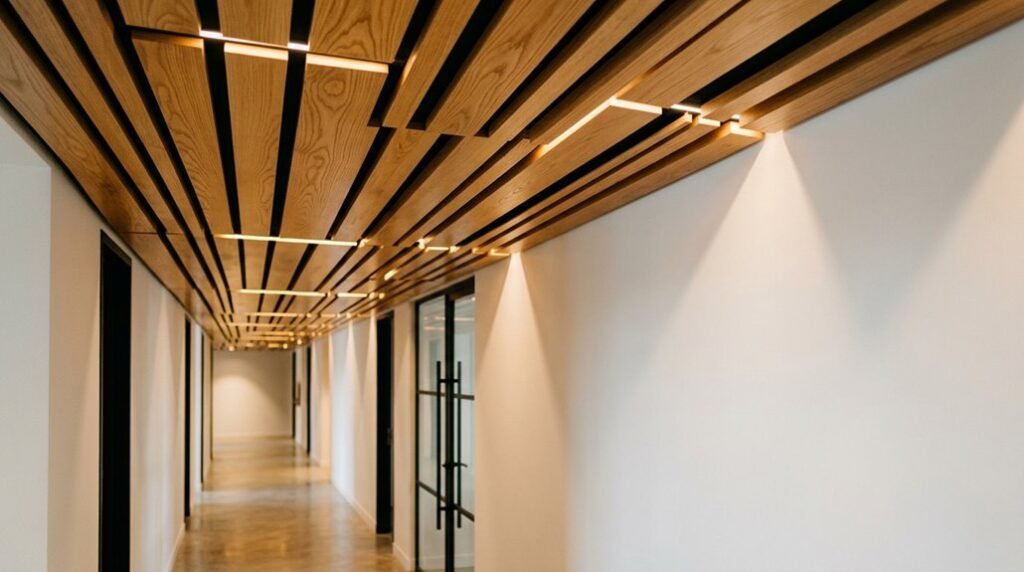 wood slat ceiling installation ideas