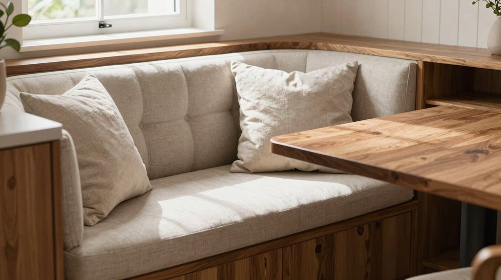 10 DIY Banquette Seating Ideas for Cozy Kitchen Nooks 3 wraparound corner banquette seating design